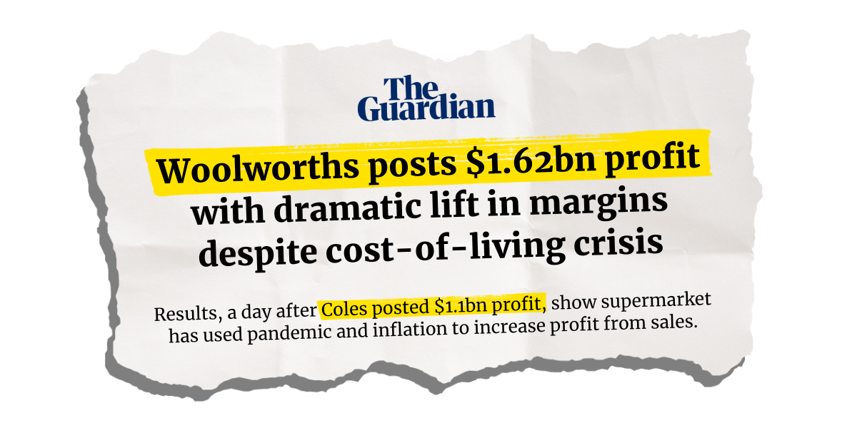 Supermarkets Price Gouging News Headline