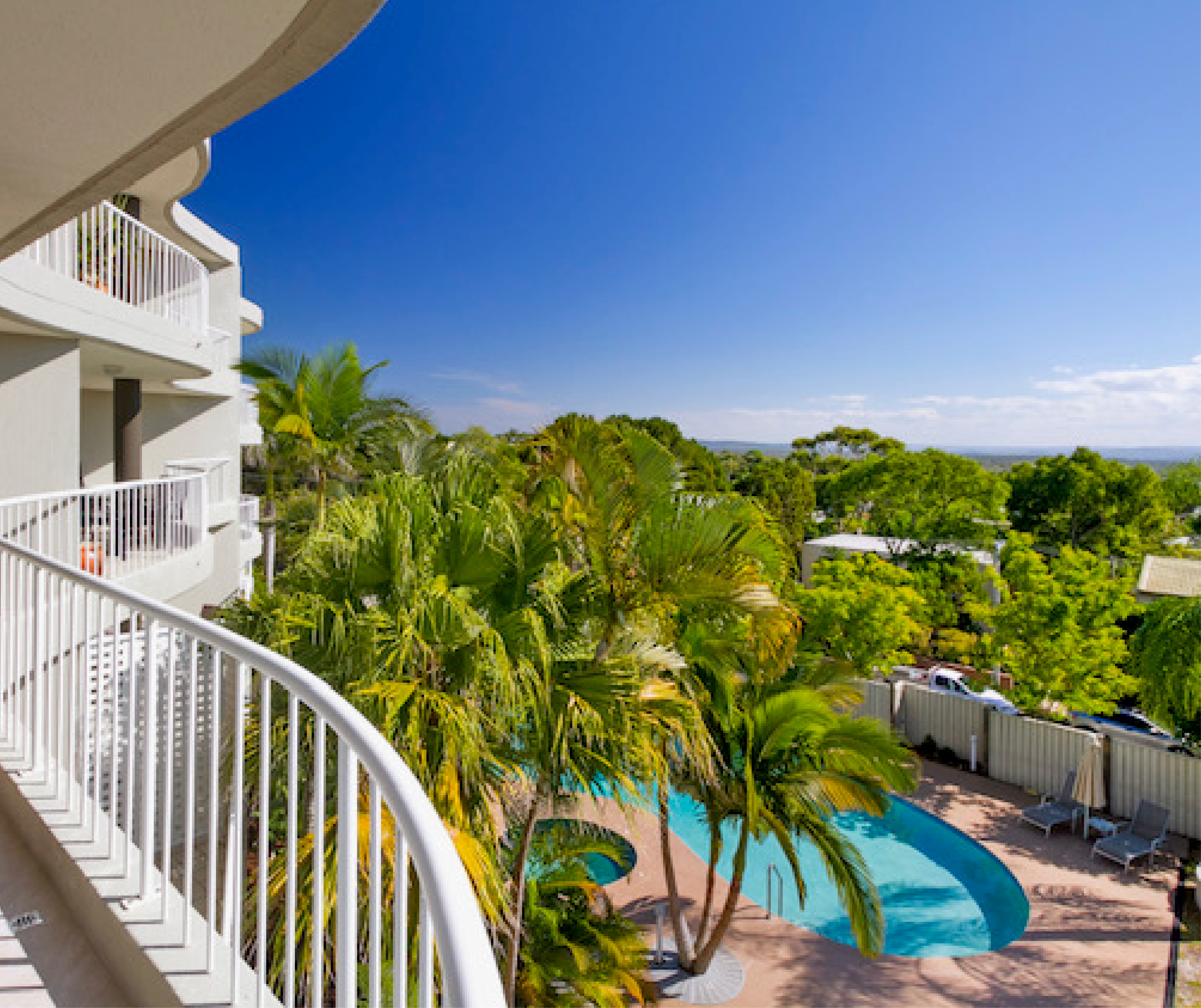 Noosa Resort Balcony Overlooking Pool