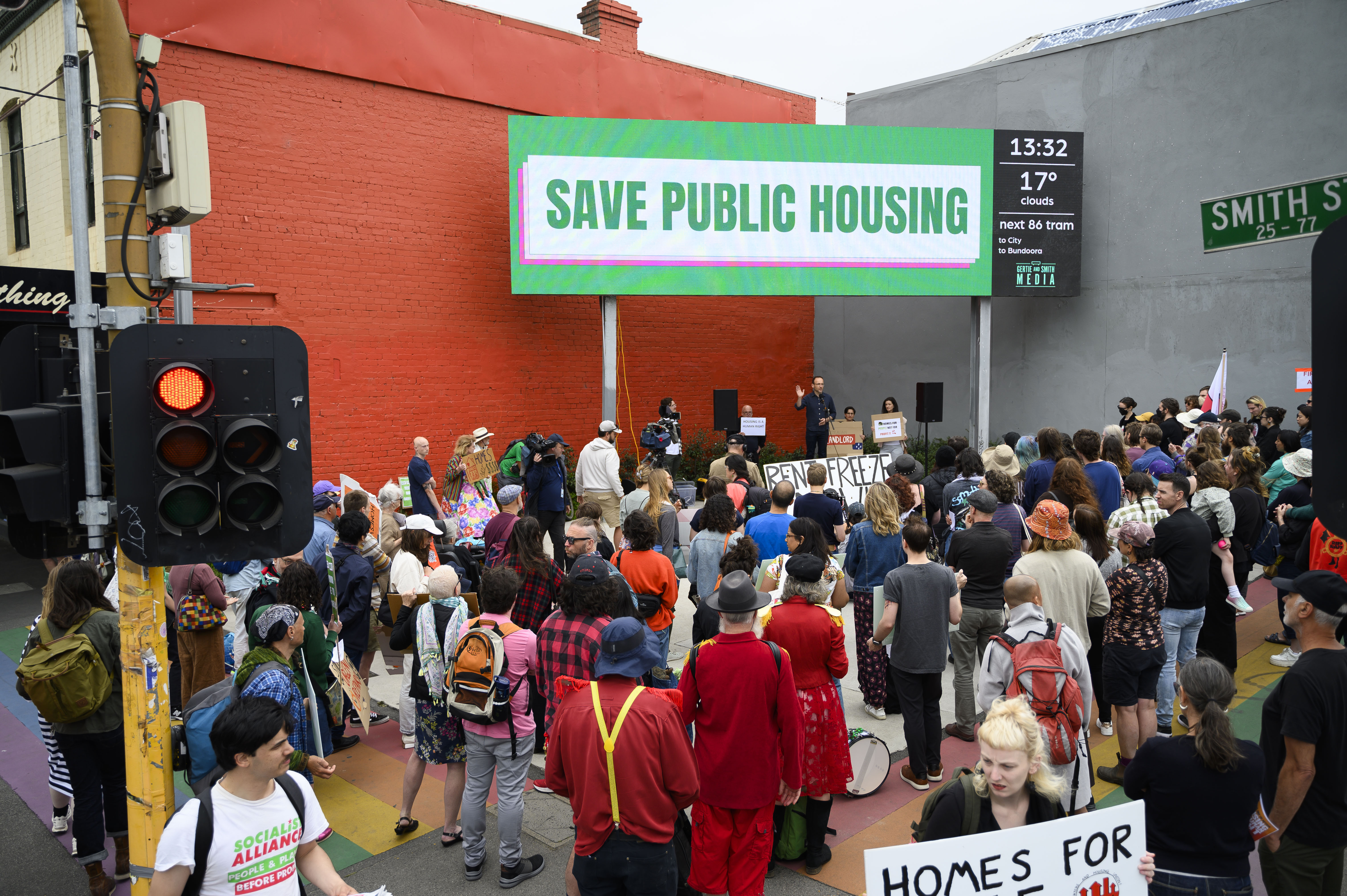 Renters rallying in Melbourne