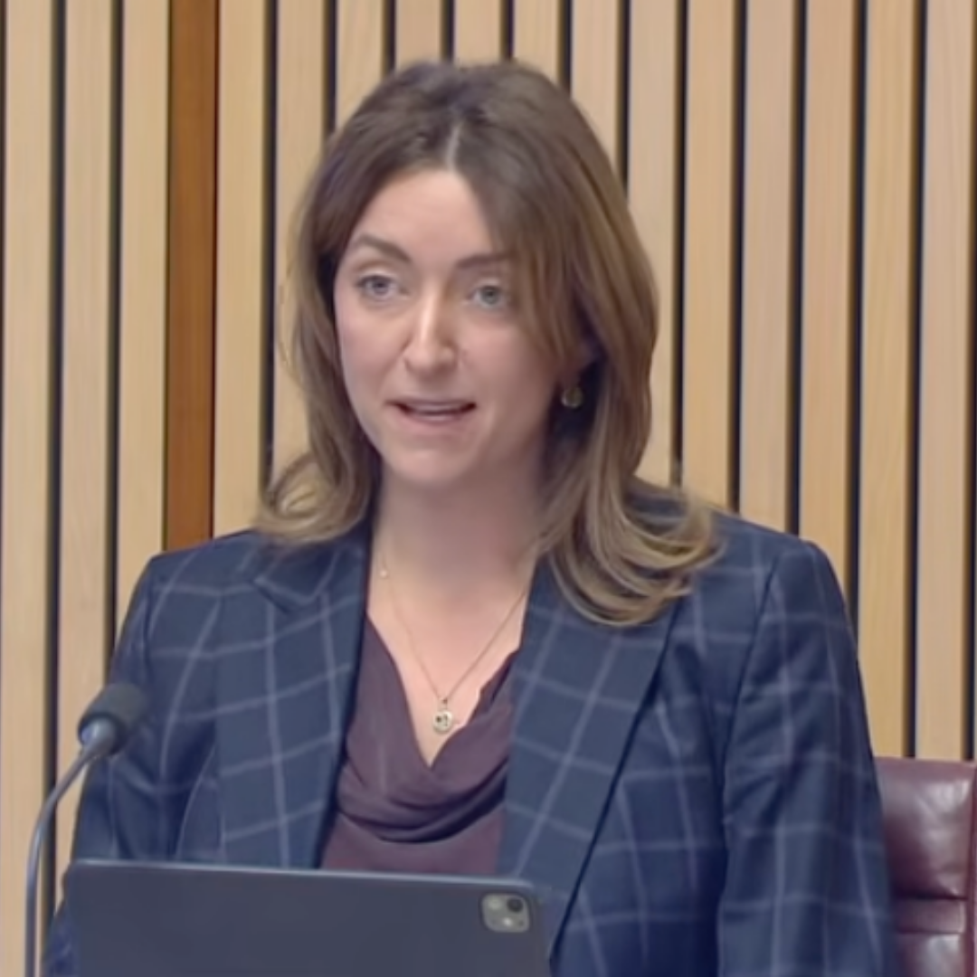 Image of Steph Hodgins May charing senate inquiry 