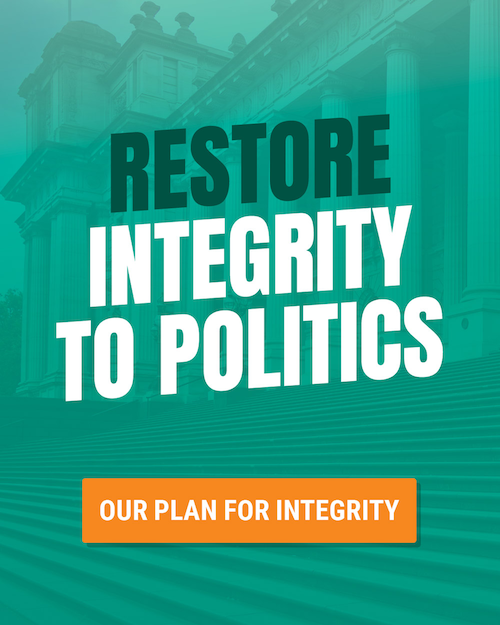 Our plan for integrity Restore integrity to politics