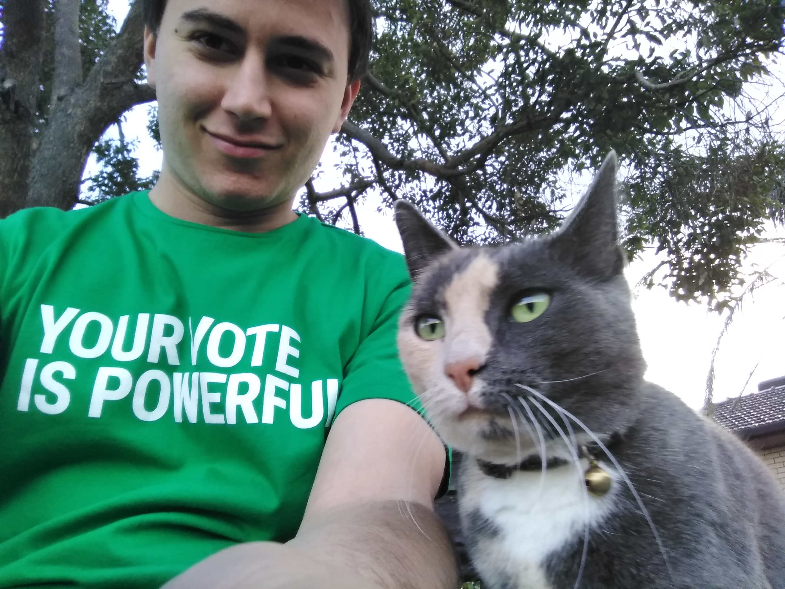 Greens cat selfie
