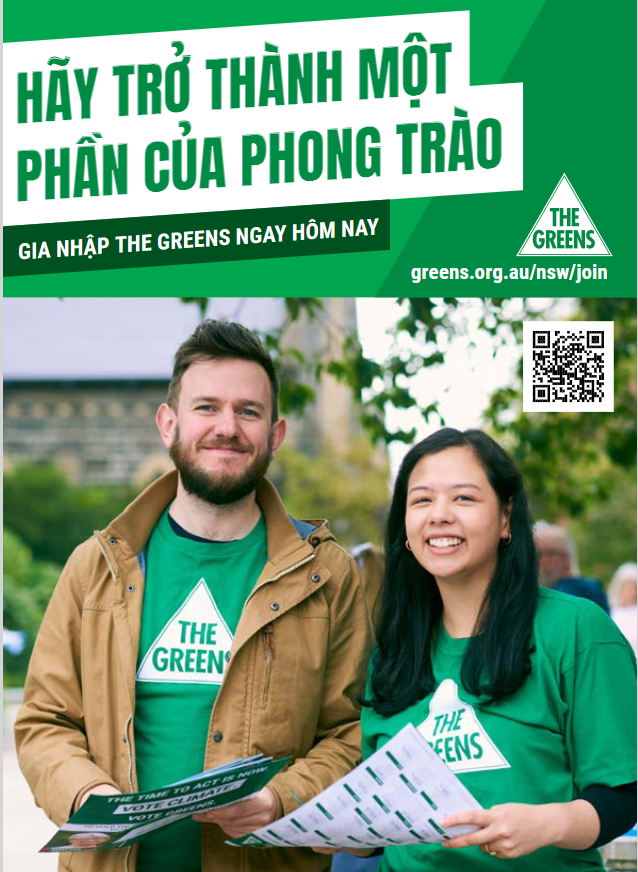 Copy of the translated membership form in Vietnamese