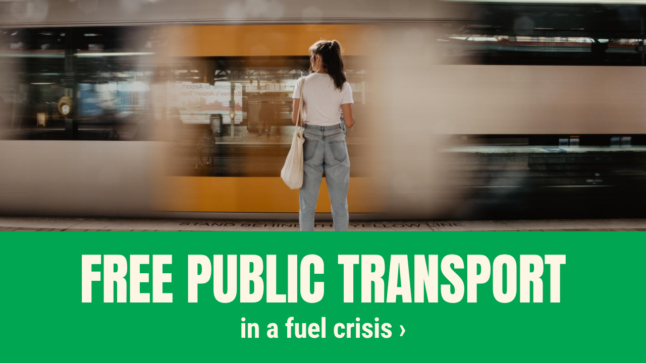 Free public transport in a fuel crisis