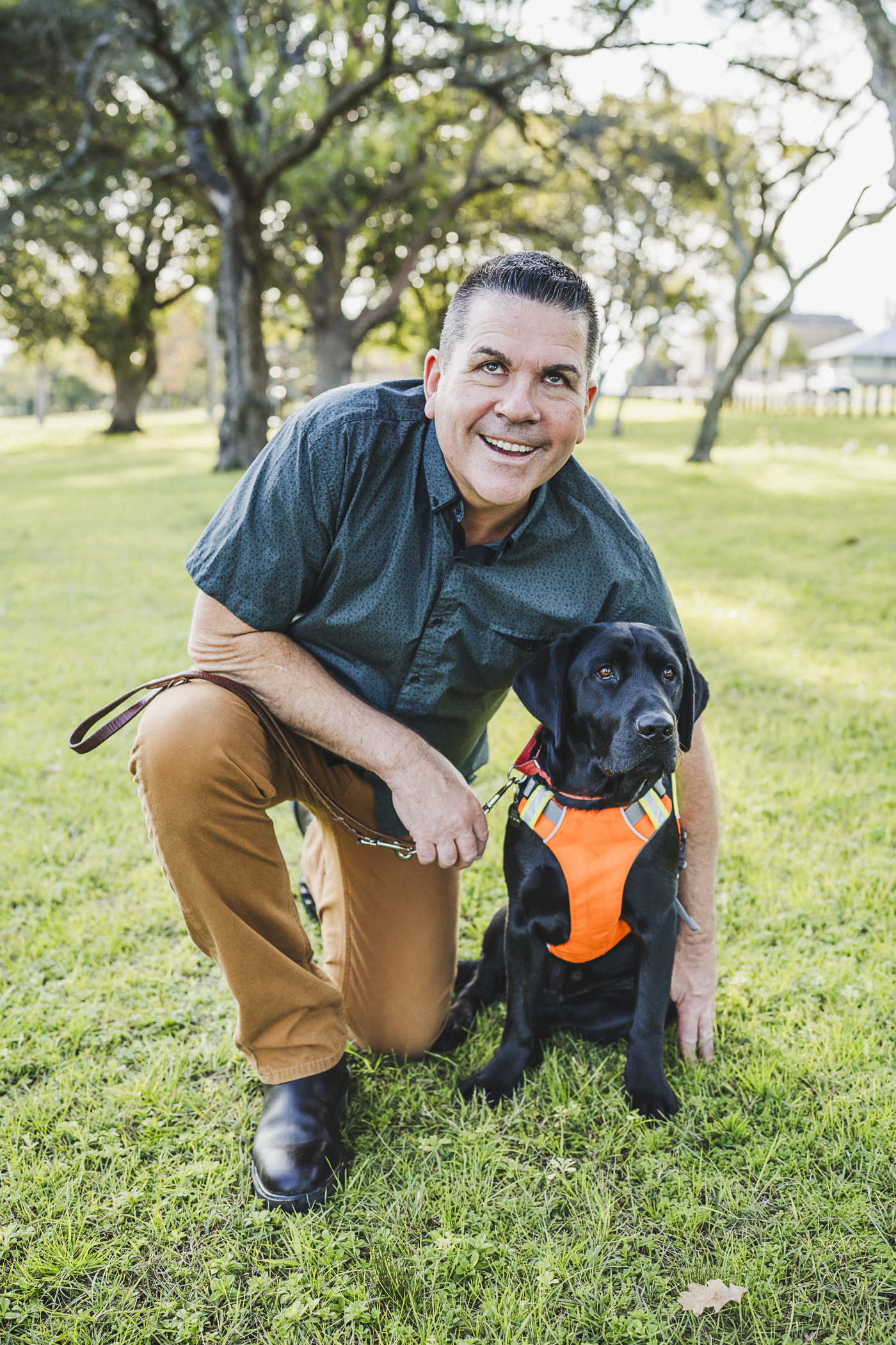 Paul Johns and guide dog