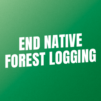 END NATIVE FOREST LOGGING